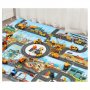 Детска постелка за игра-килим с писта-размери 130х100см, снимка 10
