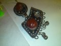 СТАРО УКРАШЕНИЕ от САЧАН с КАРНЕОЛ и КРИСТАЛ ВИСУЛКА 50141, снимка 7