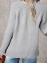 Дамски ежедневен моден плетен пуловер с V-образно деколте, 5цвята - 023, снимка 10