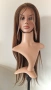 Естествена права светло кафява перука 70-75 см с дантела 13х6 от бразилска коса, снимка 8