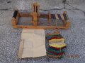 Ретро играчка - дървен детски тъкачен стан., снимка 4