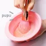 Силиконова купичка за почистване на козметика гъбички четки четка beauty blender бюти блендер, снимка 4