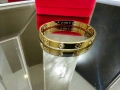 CARTIER Love Gold 4 Diamonds Гривна с Отверка, снимка 4