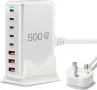 USB C зарядно устройство 500 W, 8 порта GaN3 USB C зарядна станция, снимка 1