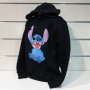 Нов детски суичър с дигитален печат Стич (Stitch) в черен цвят, снимка 3