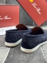 Loro Piana Мъжки Тъмно Сини Обувки Естествена Кожа Лоро Пиана Код E831, снимка 2