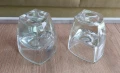 свещници стъклени два броя отлични , снимка 1