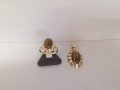 Златен пръстен и медальон с тигров ахат , снимка 1 - Пръстени - 37095140