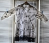 👚 Бяла дамска памучна риза с дантетла и черни черти, 3XL÷5XL, снимка 3