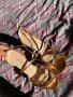 Обувки с дебел ток в розово злато, снимка 1