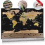 2033 Скреч карта на света + знамената на държавите, снимка 13
