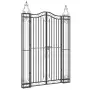 vidaXL Градинска порта черна 121x8x180 см ковано желязо, снимка 1