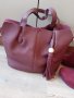 Дамска чанта + боти цвят бордо, снимка 4