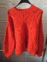 Уникален оранжев пуловер, снимка 1 - Блузи с дълъг ръкав и пуловери - 38829698