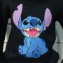 Нов мъжки суичър с дигитален печат Стич (Stitch) в черен цвят, снимка 2