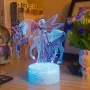 Холограмна 3DLED лампа Еднорог и Принцеса-дистанционно управление 16цвята+други режими на управление, снимка 6