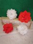 Аксесоари за коса ''Бяла и червена роза'', снимка 5