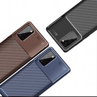  Samsung Galaxy Note20 Ultra /Samsung Galaxy Note20 Plus Карбонов удароустойчив гръб , снимка 1 - Калъфи, кейсове - 30303624