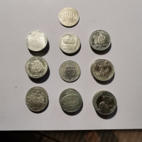 НУМИЗМАТ Юбилейни монети "1300 години България" 10 позиции,общо 27 броя монети, 12 лв на брой., снимка 1 - Нумизматика и бонистика - 36485094