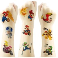 20 бр Супер Марио Super Mario Tattoo татос татоси татуировка временна детска, снимка 2 - Други - 42458326
