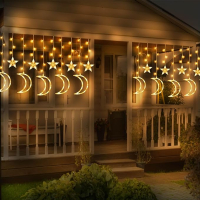 Ezzfairy Звезди и Луна LED Светлини: 138 LED за Рамадан, 8 Режима, USB, снимка 5 - Лед осветление - 44660281