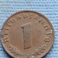 Монета 1 райхсфенинг 1937г. Германска империя с свастика 34841, снимка 2 - Нумизматика и бонистика - 42730529