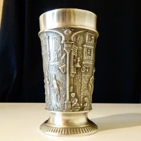 Чаша от калай с картини на Карл Шпицвег. , снимка 3 - Антикварни и старинни предмети - 31804487