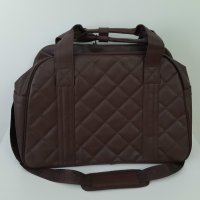 Firetrap - Мъжка чанта Quilted Holdall, цвят  тъмнокафяв, размери - 47x25x26.        , снимка 6 - Чанти - 39350310
