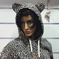Нов дамски леопардов суичър с ушички , снимка 11 - Суичъри - 30233770