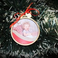 Коледна украса за елха с Ваша снимка, снимка 3 - Декорация за дома - 30925850