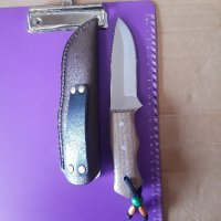Нож стомана N690 с кания, снимка 7 - Ножове - 44273358