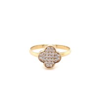 Златен дамски пръстен 1,95гр. размер:56 14кр. проба:585 модел:21859-1, снимка 1 - Пръстени - 44201830