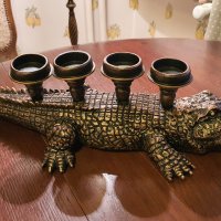 Грамаден качествен крокодил– свещник, Италия, 50см, снимка 7 - Антикварни и старинни предмети - 34497897