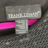Frank Lyman маркова дамска рокля с пеплум и пайети(кожени) 42, снимка 6 - Рокли - 39118275