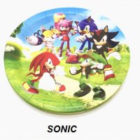 Соник Sonic 10 бр парти чинии чинийки, снимка 1 - Чинии - 29429694