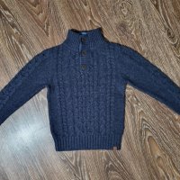 Тъмно син пуловер HM 128см-8лв, снимка 1 - Детски пуловери и жилетки - 23721393