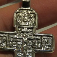 сребърен синджир с сребърно кръстче с Исус Христос и вси светии, снимка 14 - Колиета, медальони, синджири - 29733609