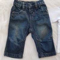 Дънки и блуза за бебе 0-3 месеца, снимка 2 - Панталони и долнища за бебе - 37969147