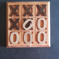 Игра морски шах / tic tac toe изработена от масивно Дърво череша + дъб, снимка 3 - Настолни игри - 37785767