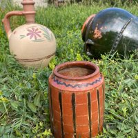 Керамично съдче, ваза - гледжосано. , снимка 1 - Антикварни и старинни предмети - 42266460