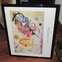 Василий Кандински - 2 бр абстракция, картина, стъкло, рамка, снимка 2 - Декорация за дома - 32152175