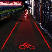  2 Лазерен +5 LED заден стоп за колело велосипед Предупреждение с Мигаща светлина на лампата за Безо, снимка 11 - Аксесоари за велосипеди - 38396806