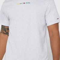 Tommy Hilfiger Silver Grey Multicolor  Mens Size S НОВО! ОРИГИНАЛ! Мъжка Тениска!, снимка 9 - Тениски - 35647815