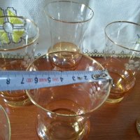 Ретро стъклени чаши гравирани , снимка 3 - Антикварни и старинни предмети - 42770282