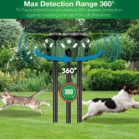 Techune® Animal Repeller 360 градуса слънчев ултразвуков репелент за  открито за домашни любимци, снимка 6 - Други - 35381368