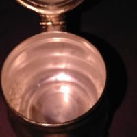 Посребрен калаен френски маркиран чайник фи72мм Н-150мм и 175х100мм , снимка 14 - Други ценни предмети - 44166838