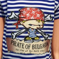 Нова детска моряшка тениска с трансферен печат Пират от 3 месеца до 15 години, снимка 4 - Детски тениски и потници - 30325604