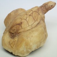 Дървена гъба водна костенурка ръчна изработка уникален подарък, снимка 9 - Статуетки - 36804590