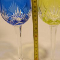 Две немски тънкостенни кристални чаши, снимка 2 - Чаши - 42899843