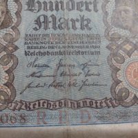 Райх банкнота -  Германия - 100 марки / 1920 година - 17900, снимка 3 - Нумизматика и бонистика - 31019842
